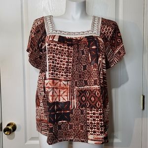 Isela Brown Top Tunic